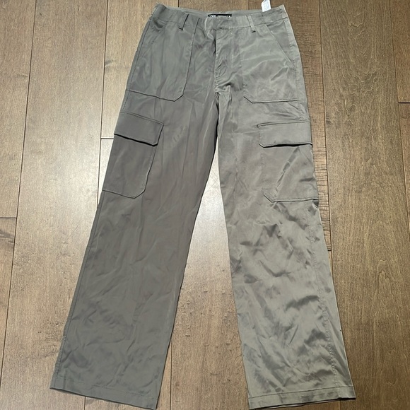 Zara wide leg satin cargo pants - Picture 1 of 3